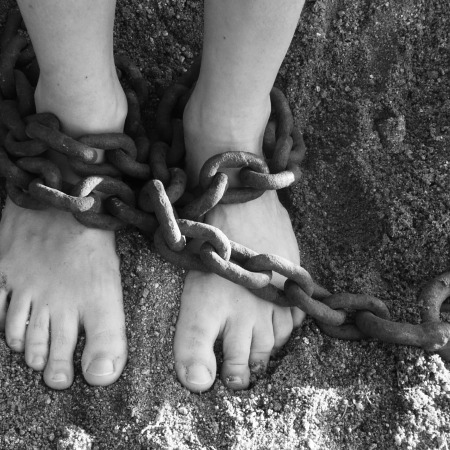 Feet in chains