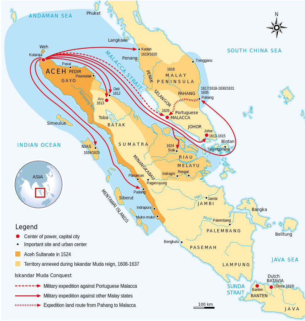 map of Sumatra with north and west coast highlighted